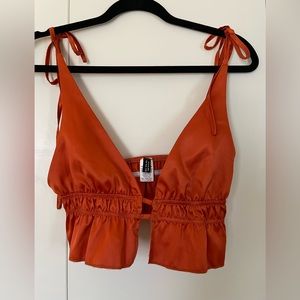 Burnt Orange Summer Crop Top Size S